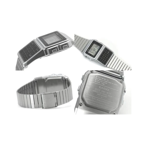 Casio DBC-611-1DF Silver Stainless Calculator Watch for Men and Women - Diligence1International