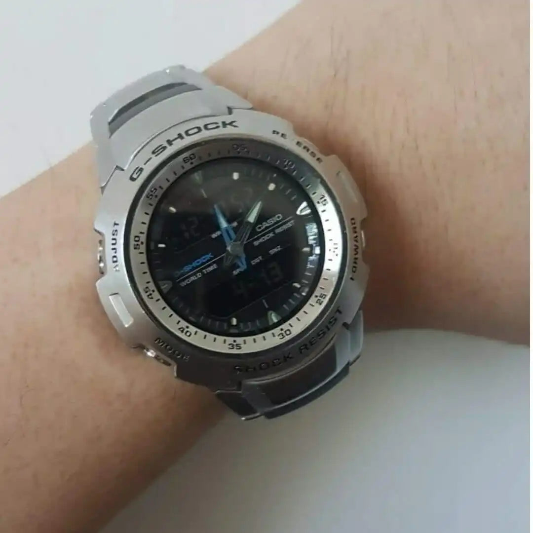 Casio G-Shock Retrograde Cockpit Series Anadigi Blue Hands Black Dial Watch - Diligence1International