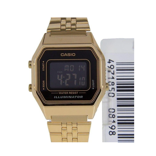 Casio Vintage LA-680WGA-1BDF Gold Plated Watch for Women - Diligence1International