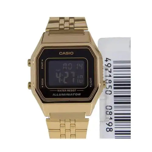 Casio Vintage LA-680WGA-1BDF Gold Plated Watch for Women - Diligence1International