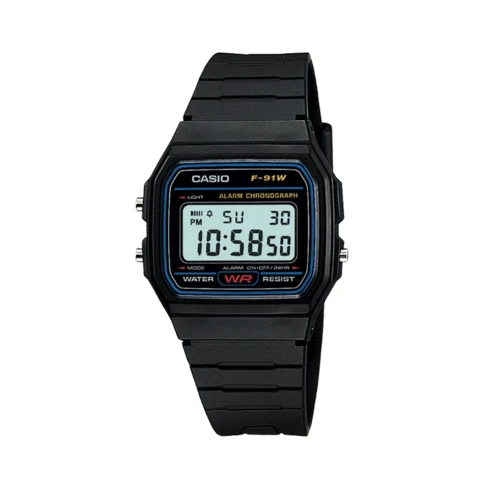 Casio F-91W-1YER Black Resin Strap Watch for Men and Women - Diligence1International
