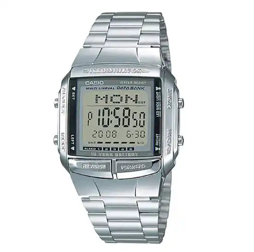 Casio Classic DB-360-1ADF Databank Silver Stainless Steel Watch - Diligence1International