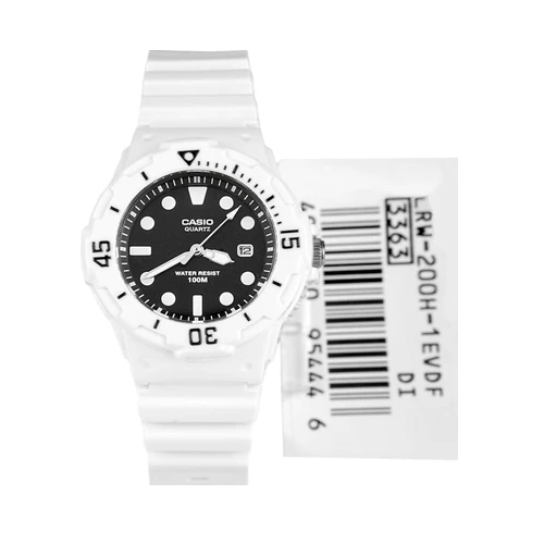 Casio LRW-200H-1EVDF White Resin Strap Watch for Women - Diligence1International