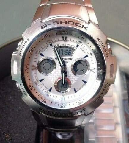 Casio G-Shock Retrograde Cockpit Series Anadigi Blue Hands White Dial Watch - Diligence1International