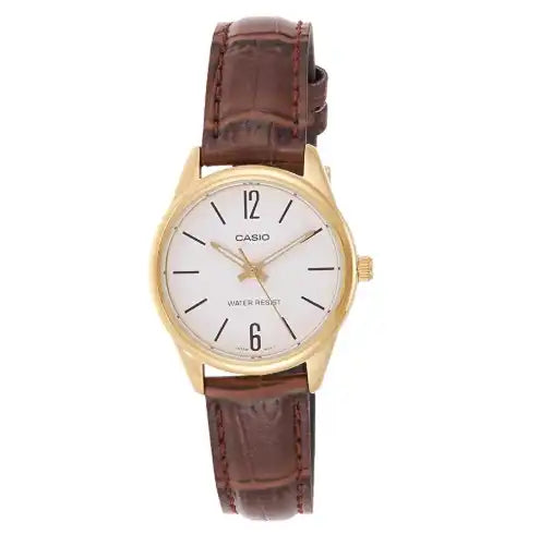 Casio Classic Women's LTP-V005GL Brown Leather Band Watch - Diligence1International