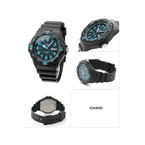 Casio MRW-200H-2BVDF Black Resin Strap Watch For Men - Diligence1International