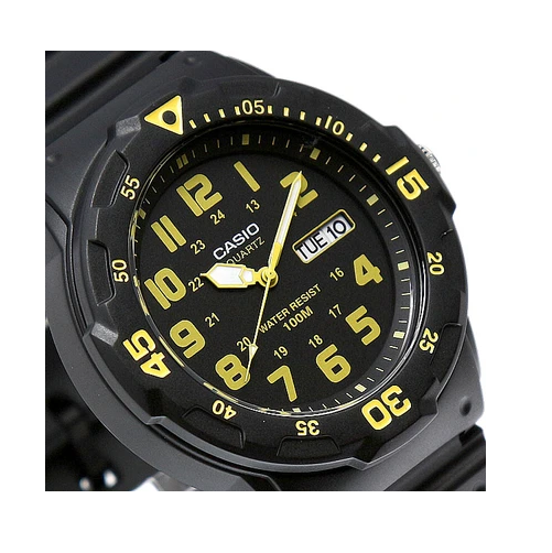 Casio MRW-200H-9BVDF Black Resin Strap Watch for Men - Diligence1International