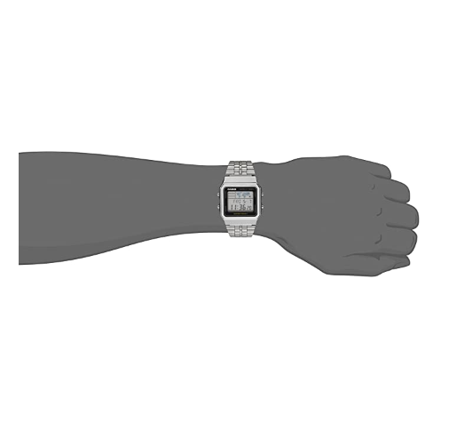Casio Classic A-500WA World Map Silver Digital Watch - Diligence1International