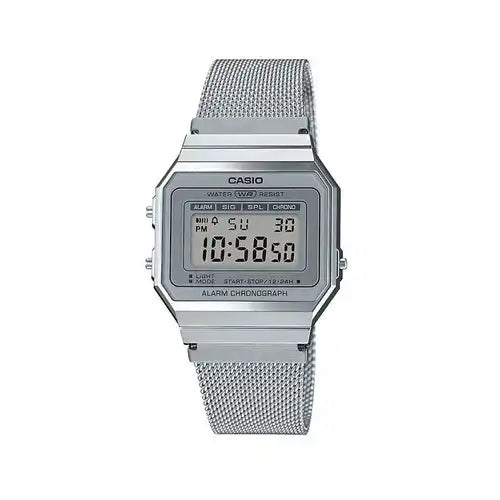 Casio Classic A700WM-7ADF Silver Stainless Steel Mesh Band Watch - Diligence1International