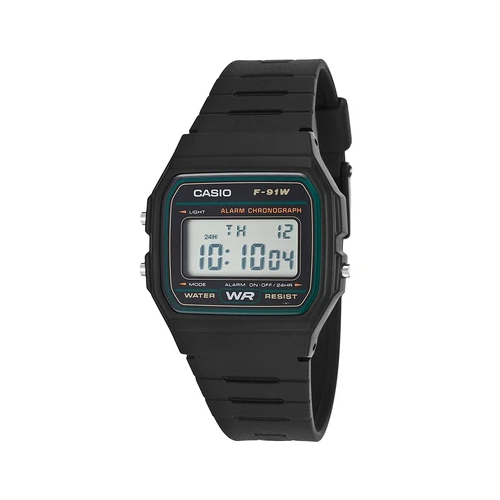 Casio F-91W-3DG Black Resin Strap Watch for Men and Women - Diligence1International