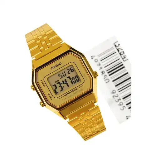 Casio Vintage LA-680WGA-9DF Gold Plated Watch for Women - Diligence1International