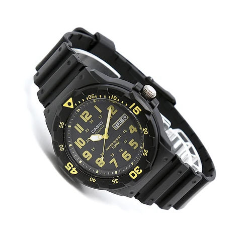 Casio MRW-200H-9BVDF Black Resin Strap Watch for Men - Diligence1International