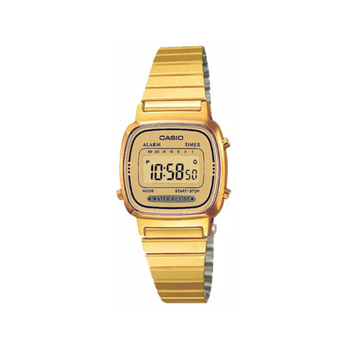 Casio Women's Digital Gold Stainless Steel Strap Watch LA670WGA-9DF - Diligence1International