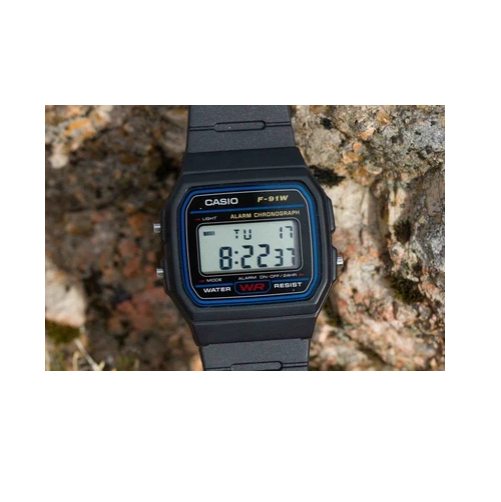 Casio F-91W-1YER Black Resin Strap Watch for Men and Women - Diligence1International