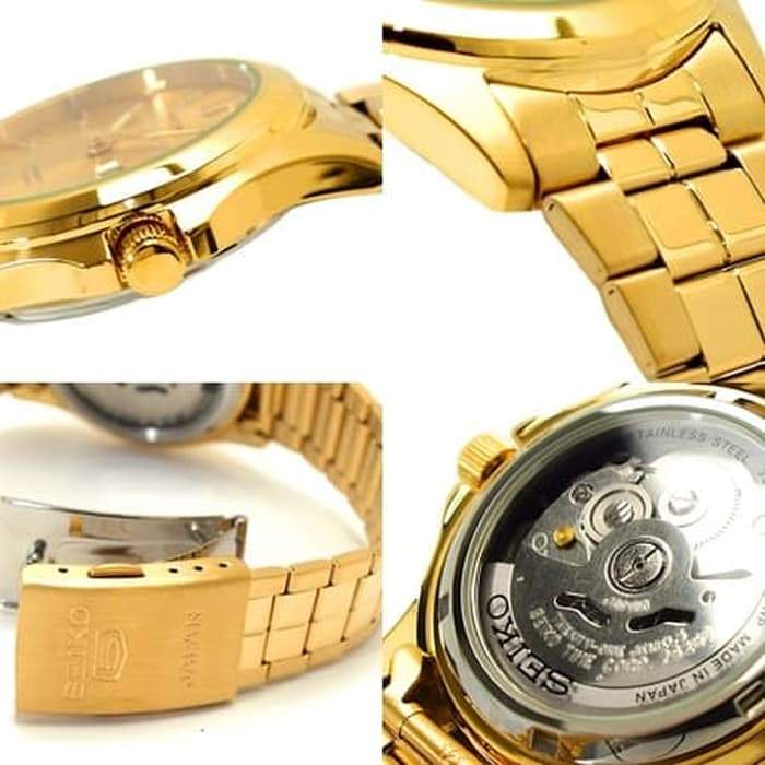 Seiko 5 Classic Mens Size Gold Dial & Plated Stainless Steel Strap Watch SNKK98K1 - Diligence1International