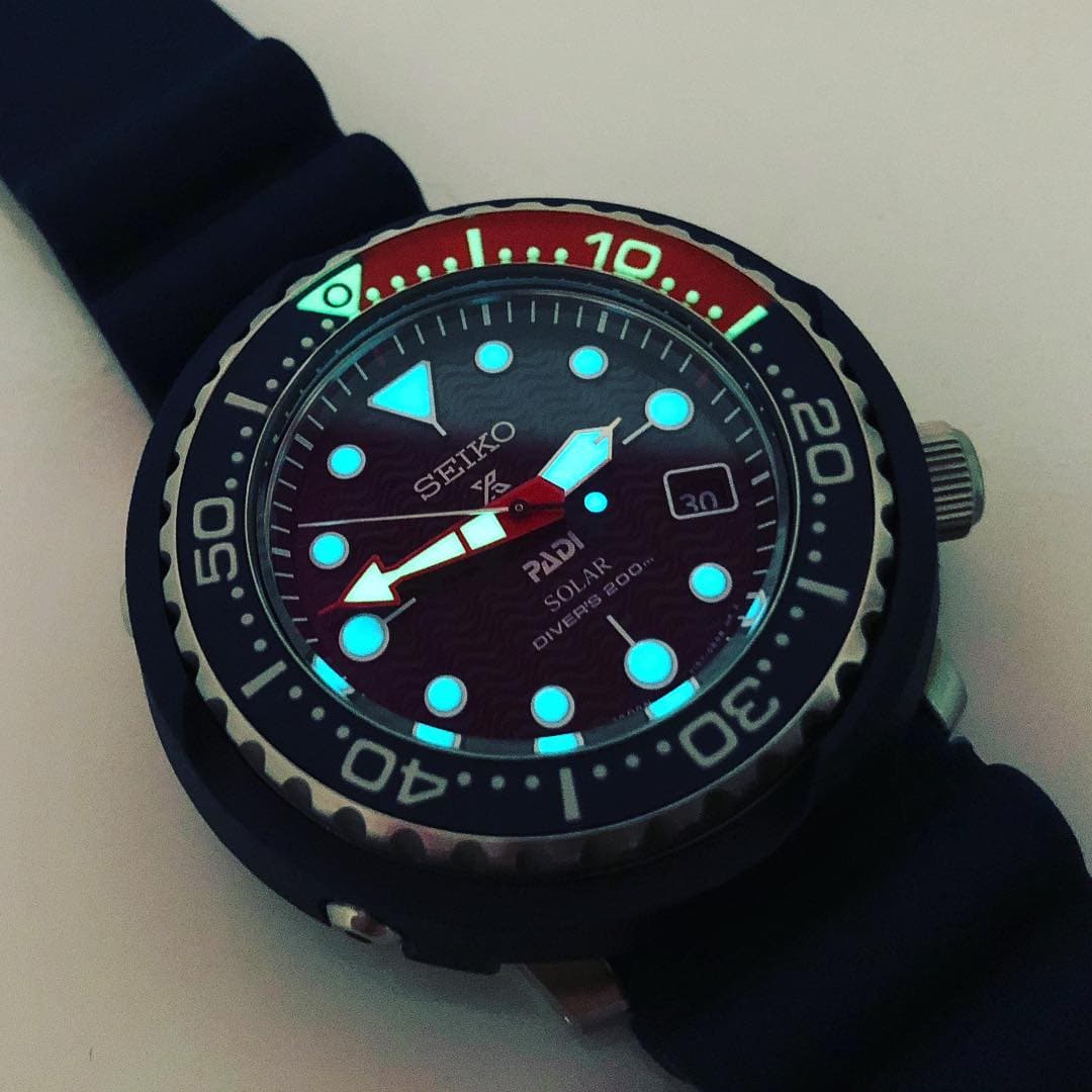 Seiko Special Edition PADI Solar Tuna Prospex Diver's Men's Rubber Strap Watch SNE499P1 - Diligence1International