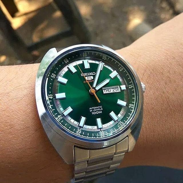 Seiko 5 Sports 100M Green Helmet Turtle Automatic Men's Stainless Steel Watch SRPB13K1 - Diligence1International