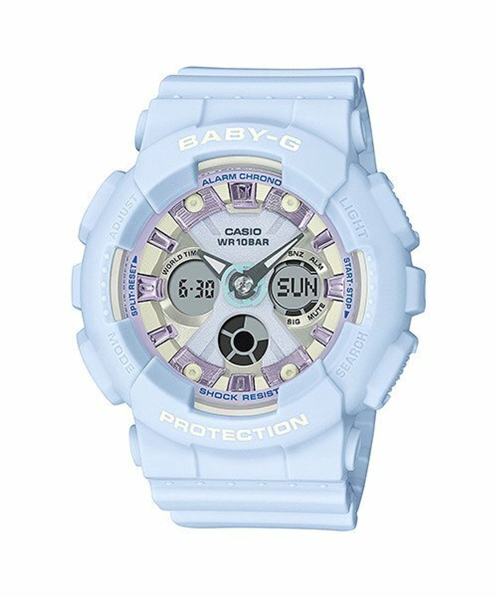 Casio Baby-G Anadigi Icey Pastel Blue Watch BA130WP-2ADR