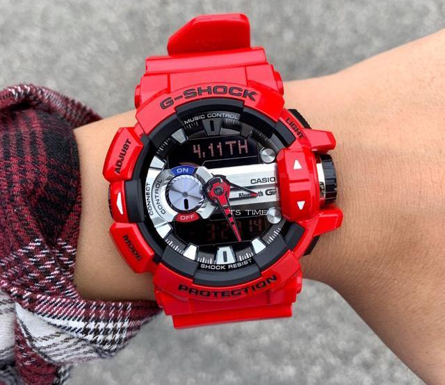 Casio G-Shock G’MIX Mobile Link Bluetooth Anadigi Red x Grey x Black Accents Last Dance Watch GBA400-4ADR - Diligence1International