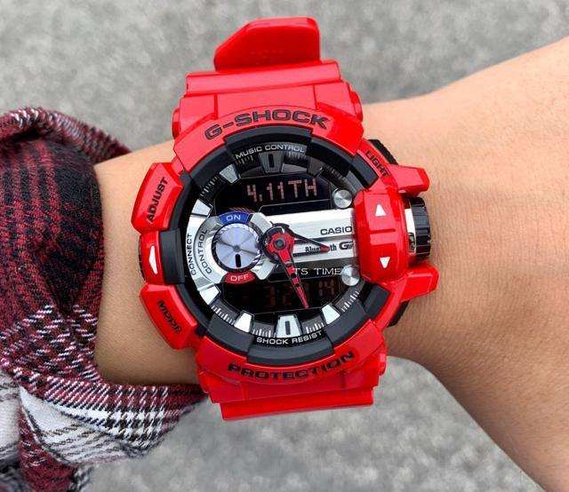 Casio G-Shock G’MIX Mobile Link Bluetooth Anadigi Red x Grey x Black Accents Last Dance Watch GBA400-4ADR - Diligence1International