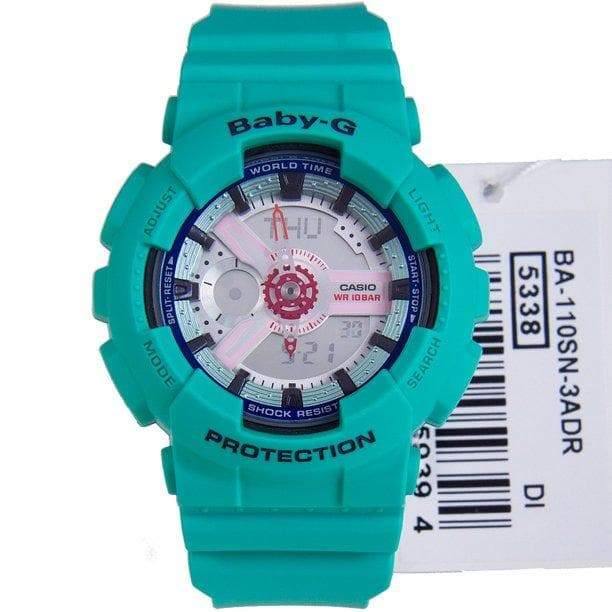 Casio Baby-G BA-110 Series Sporty Sneaker Color Teal Semigloss Watch BA110SN-3ADR - Diligence1International