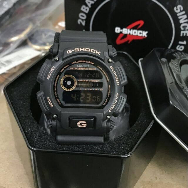 Casio G-Shock Black Stealth Series Digital Black x Rose Gold Accents Watch DW9052GBX-1A4DR - Diligence1International
