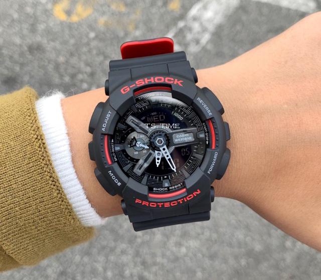 Casio G-Shock GA110 Series Analog-Digital Black x Red x Silver Accents Last Dance Watch GA110HR-1ADR - Diligence1International