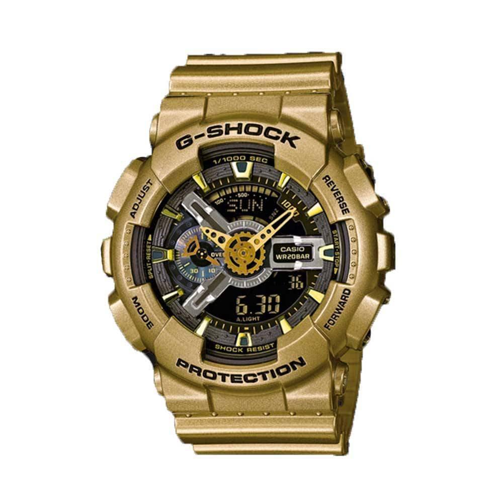 Casio G-Shock GA110 Series Analog-Digital Gold & Black Dial Watch GA110GD-9BDR - Diligence1International