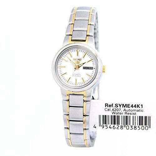 Seiko 5 Classic Ladies Size White Dial 2 Tone Gold Plated Stainless Steel Strap Watch SYME44K1 - Diligence1International