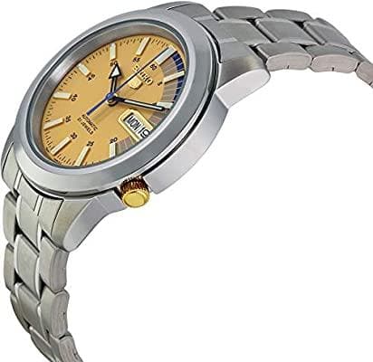 Seiko 5 Classic Men's Size Yellow Dial Stainless Steel Strap Watch SNKK29K1 - Diligence1International