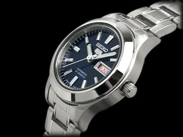 Seiko 5 Classic Ladies Size Blue Dial Stainless Steel Strap Watch SYMD93K1 - Diligence1International