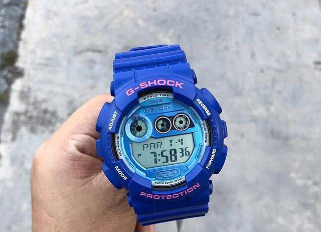 Casio G-Shock Big Case Digital Crazy Colors Blue x Sky Blue Dial Watch GD120TS-2DR - Diligence1International