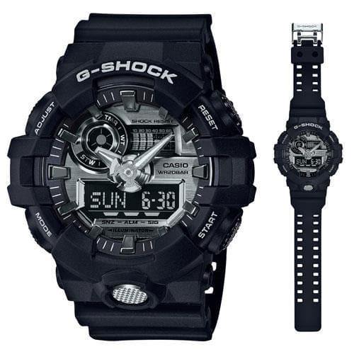 Casio G-Shock Analog-Digital Black x Metallic SIlver Watch GA710-1ADR - Diligence1International