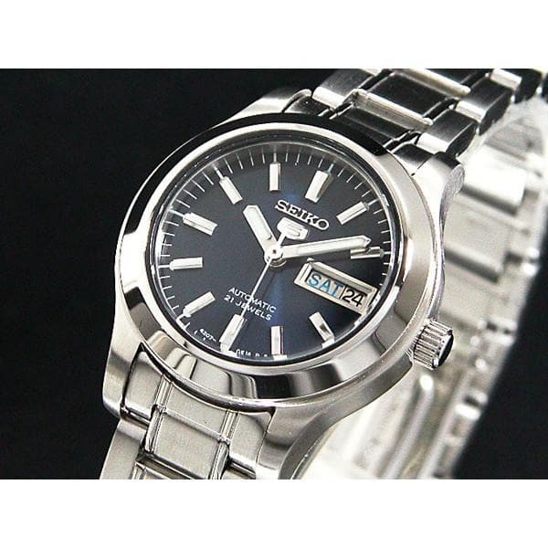 Seiko 5 Classic Blue Dial Couple's Stainless Steel Watch Set SNK793K1+SYMD93K1 - Diligence1International