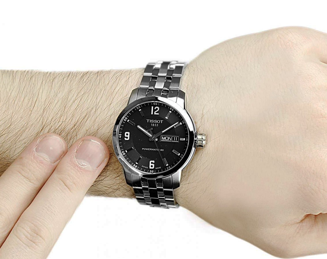 Tissot Swiss Made PRC 200 Black Automatic Men's Stainless Steel Watch T0554301105700 - Diligence1International