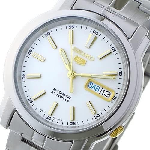 Seiko 5 Classic Men's Size White Dial Stainless Steel Strap Watch SNKL77K1 - Diligence1International