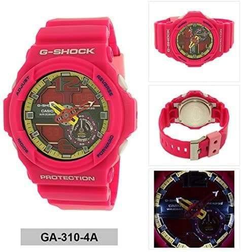 Casio G-Shock Big Size Series Anadigi Pink x Yellow Accent Watch GA310-4ADR - Diligence1International