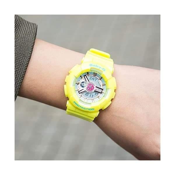 Casio Baby-G BA-110 New Beach Color Series Analog-Digital Pastel Yellow Watch BA110CA-9A - Diligence1International