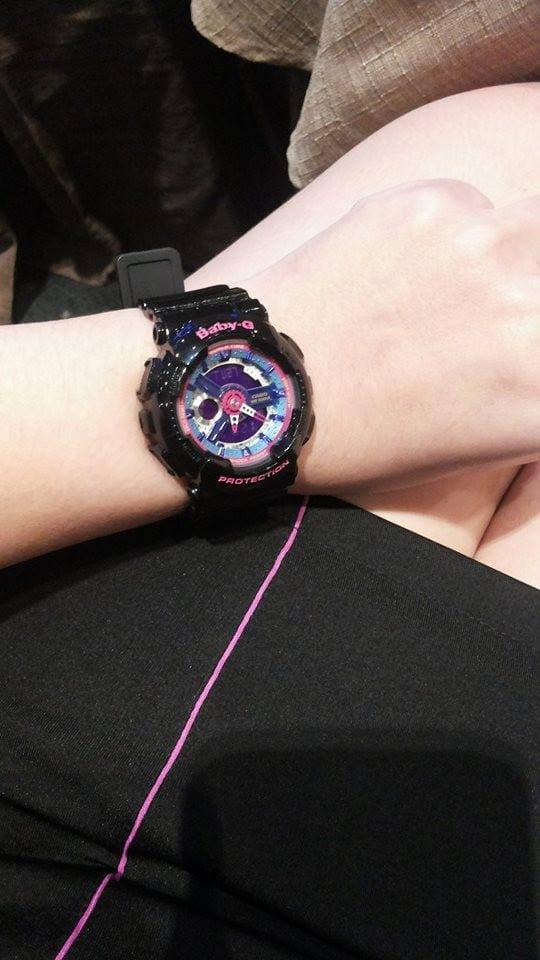 Casio Baby-G BA110 Series Anadigi Neon Color Black x Multicolor Dial Watch BA112-1ADR - Diligence1International