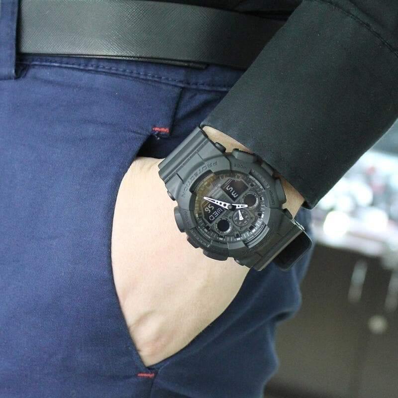 Casio G-Shock Black Stealth Series Anadigi Black Watch GA100-1A1DR - Diligence1International