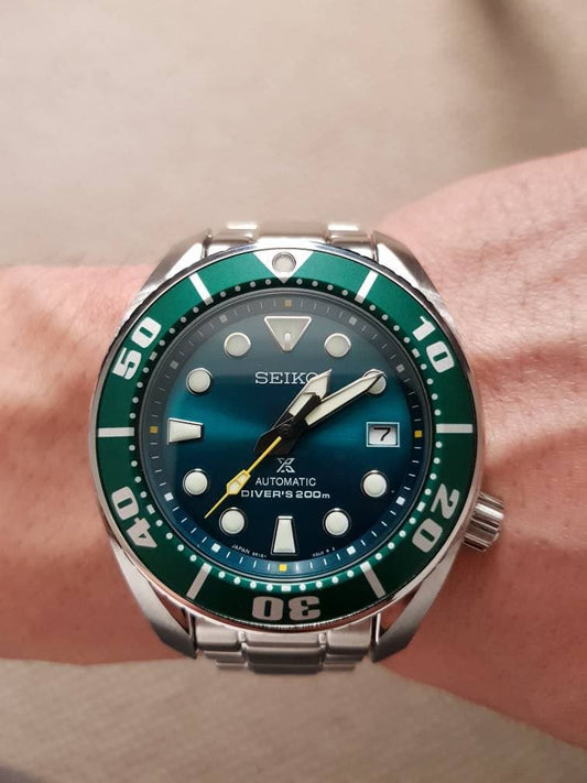 Seiko JDM JAPAN MADE Green Hulk Sumo Diver's Men's Stainless Steel Watch SZSC004 - Diligence1International