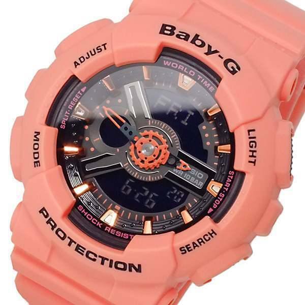 Casio Baby-G BA-110 Series Standard Anadigi Peach Matte Orange x Black Dial Watch BA111-4A2DR - Diligence1International