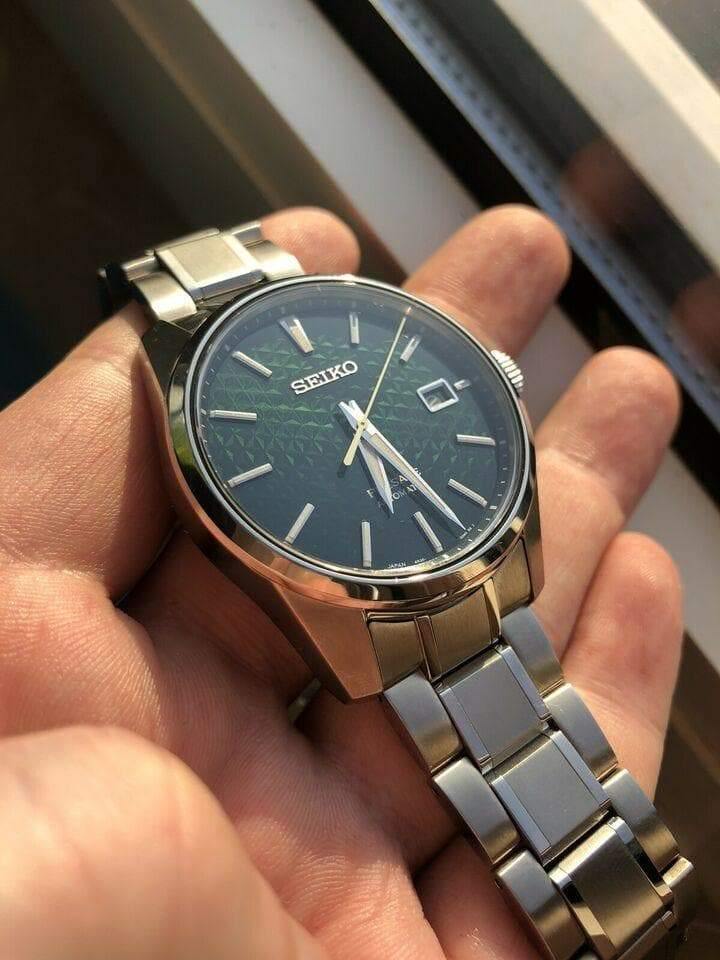 Seiko JAPAN Made Presage Sharp Edged Series Tokiwa Green Men's Stainless Steel Watch SPB169J1 - Diligence1International