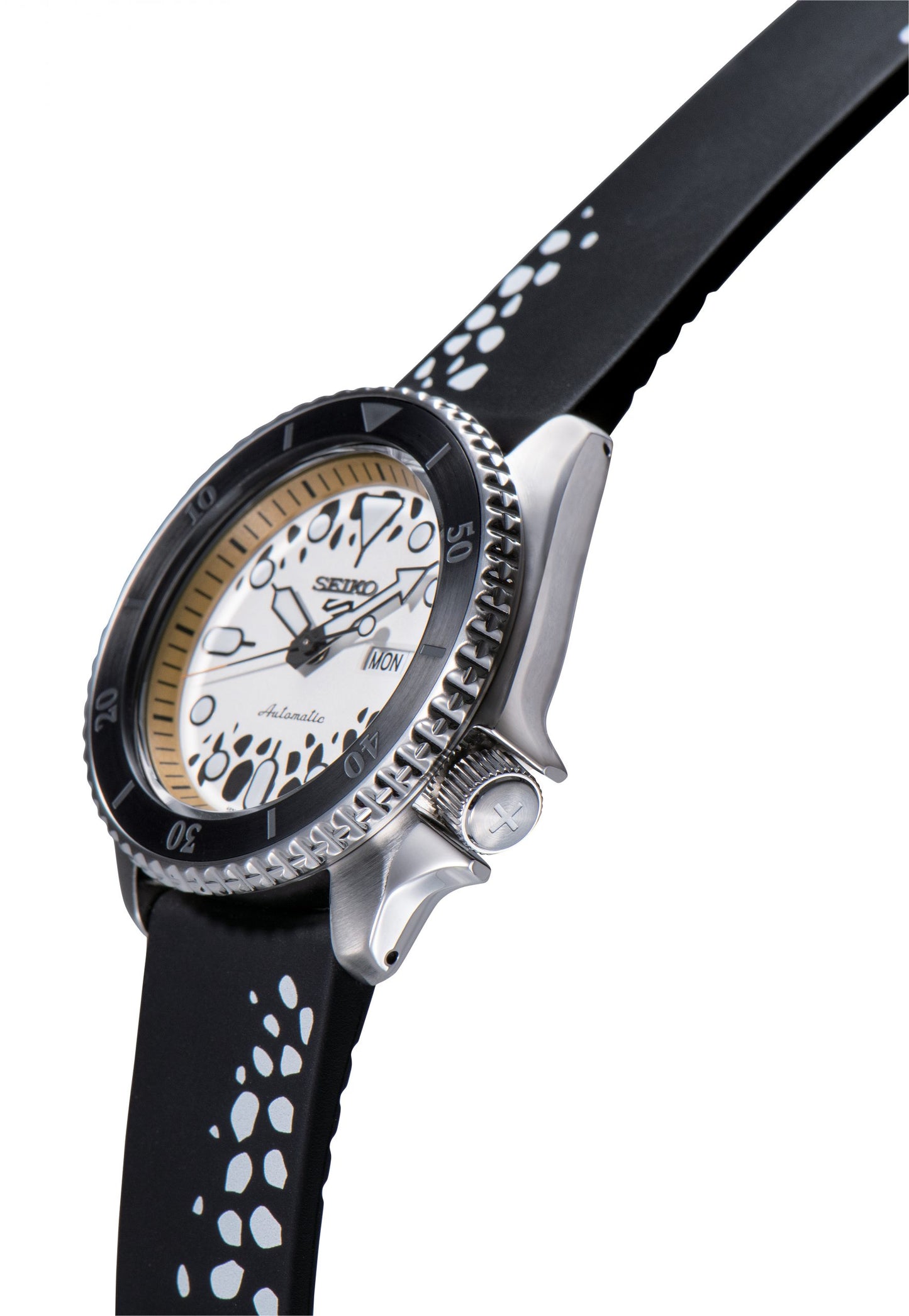 Seiko 5 Sports 100M One Piece x Trafalgar Law LE Automatic Men's Watch White Dial Rubber SRPH63K1