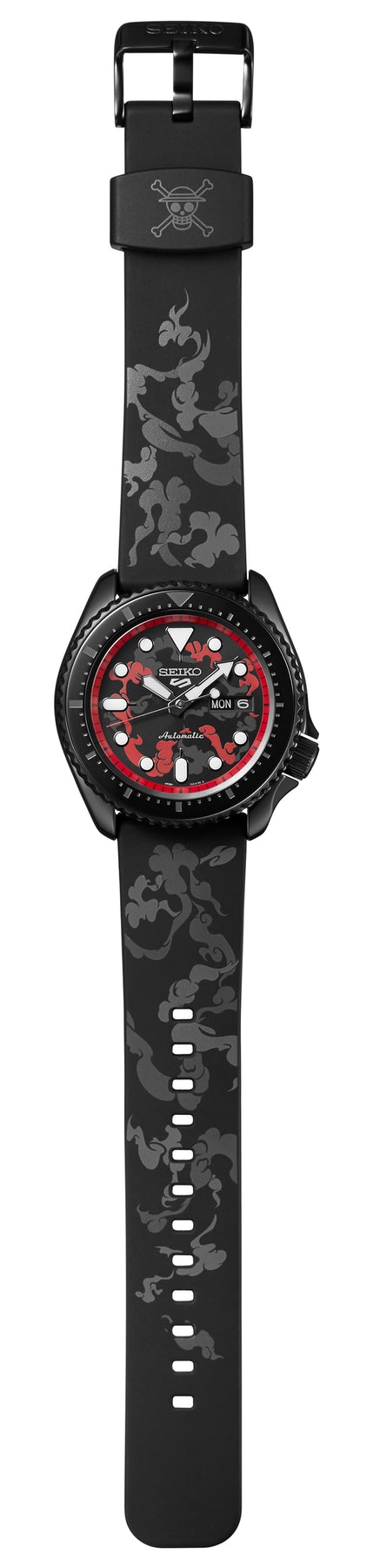 Seiko 5 Sports 100M One Piece x Luffy LE Automatic Men's Watch Black x Red Dial SRPH65K1