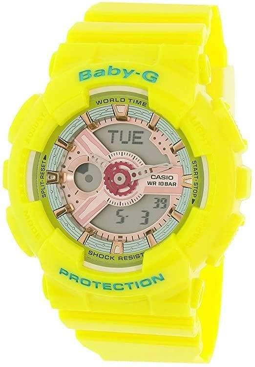Casio Baby-G BA-110 New Beach Color Series Analog-Digital Pastel Yellow Watch BA110CA-9A - Diligence1International