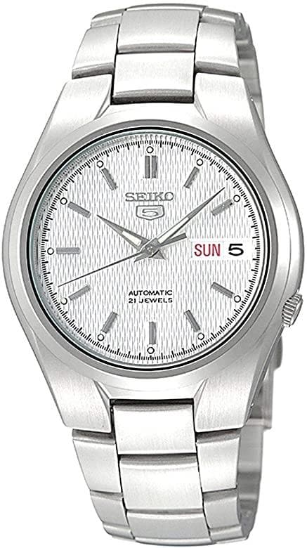 Seiko 5 Classic Men's Size Silver Dial Stainless Steel Strap Watch SNK601K1 - Diligence1International