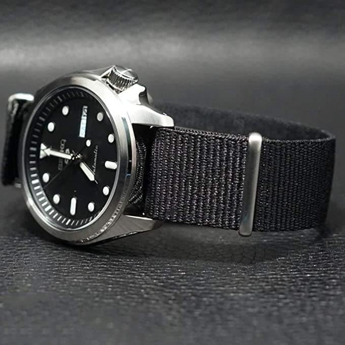 NEW Seiko 5 Sports 100M Automatic Men's Watch Black Nylon Strap SRPE67K1 - Diligence1International