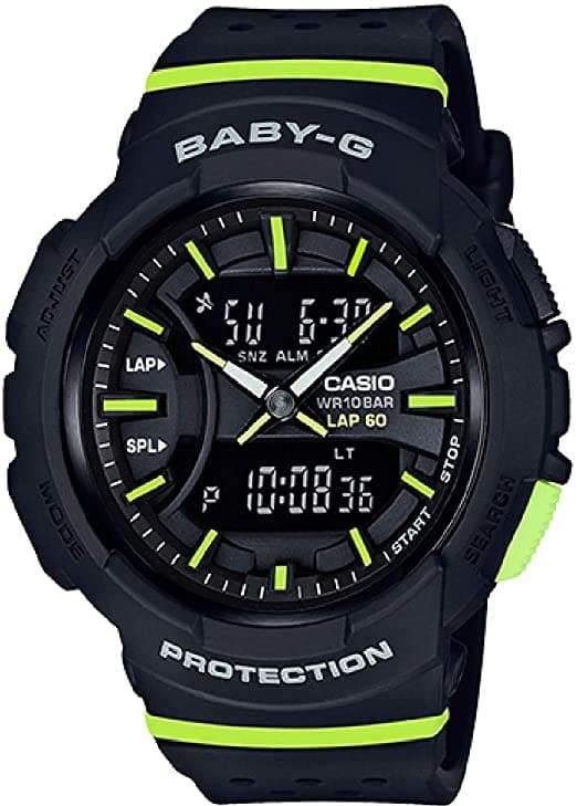 Casio Baby-G Standard Analog-Digital Black x Neon Green Accents Watch  BGA240-1A2DR