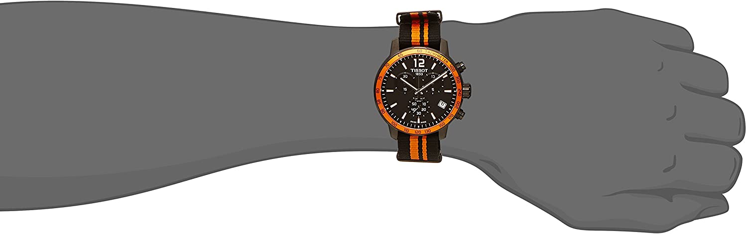 Tissot Swiss Made T-Sport Quickster Black PVD Chrono Men's Nato Strap Watch T0954173705700 - Diligence1International
